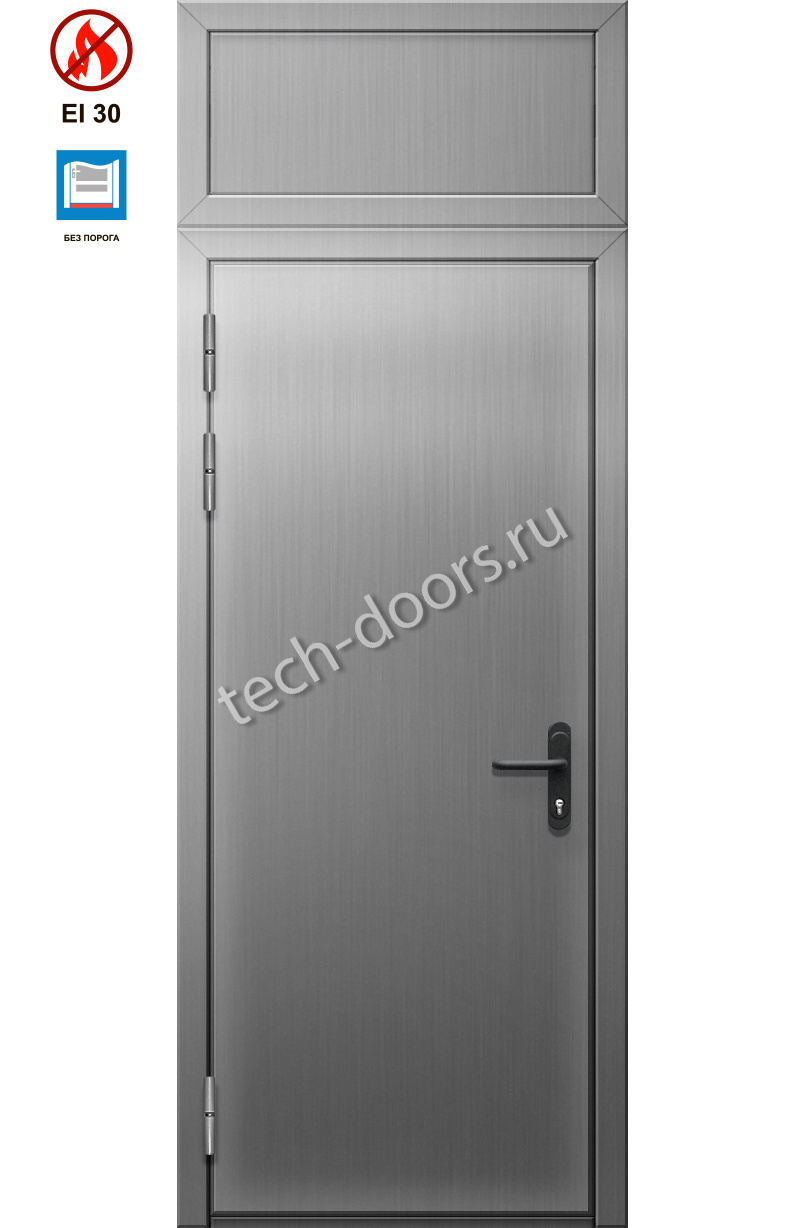 Дверь однопольная противопожарная без порога 980x2050 ei-30